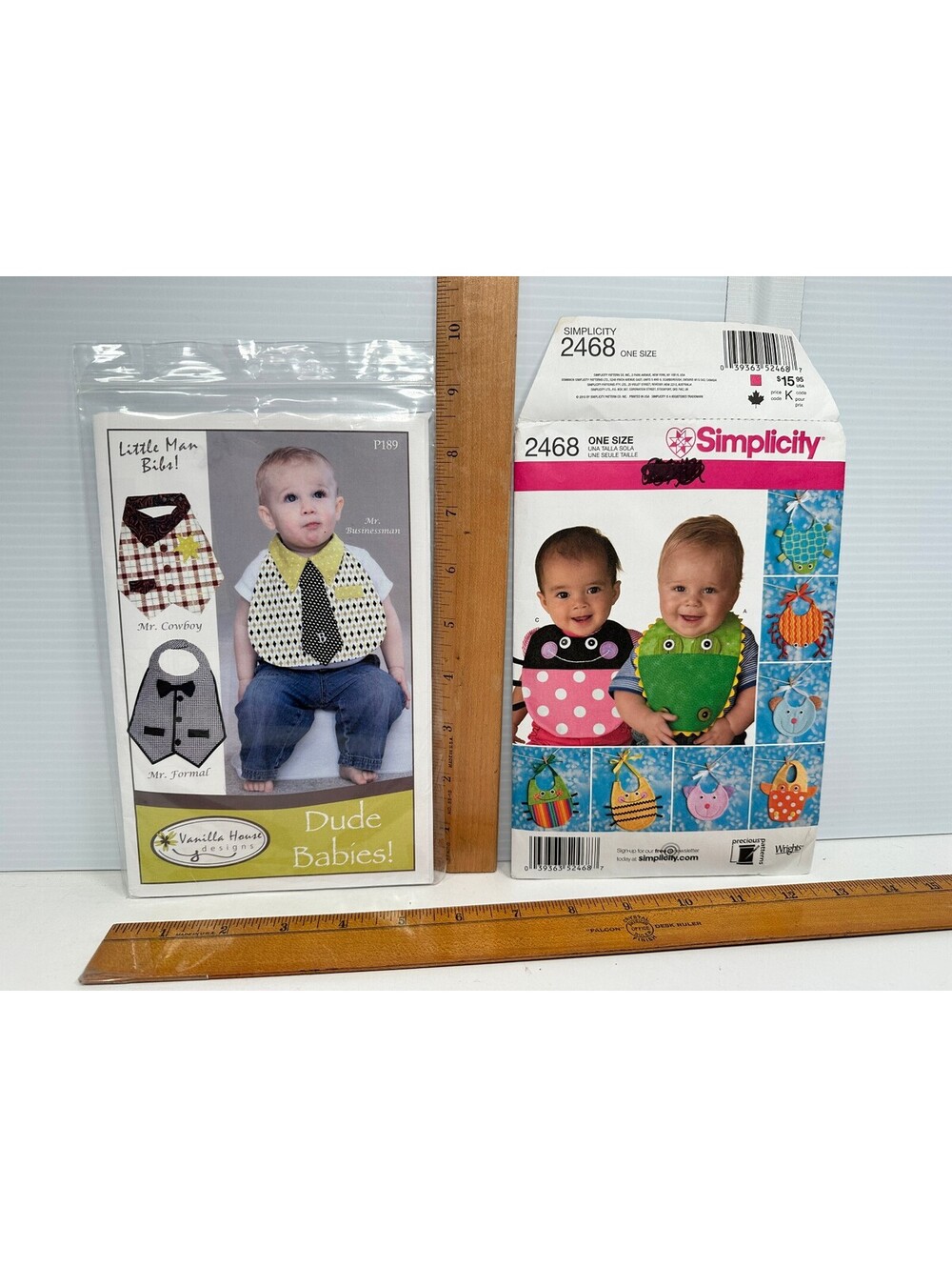 Simplicity 2468 Bibs and Little Man Bibs Dude Babies - NEW